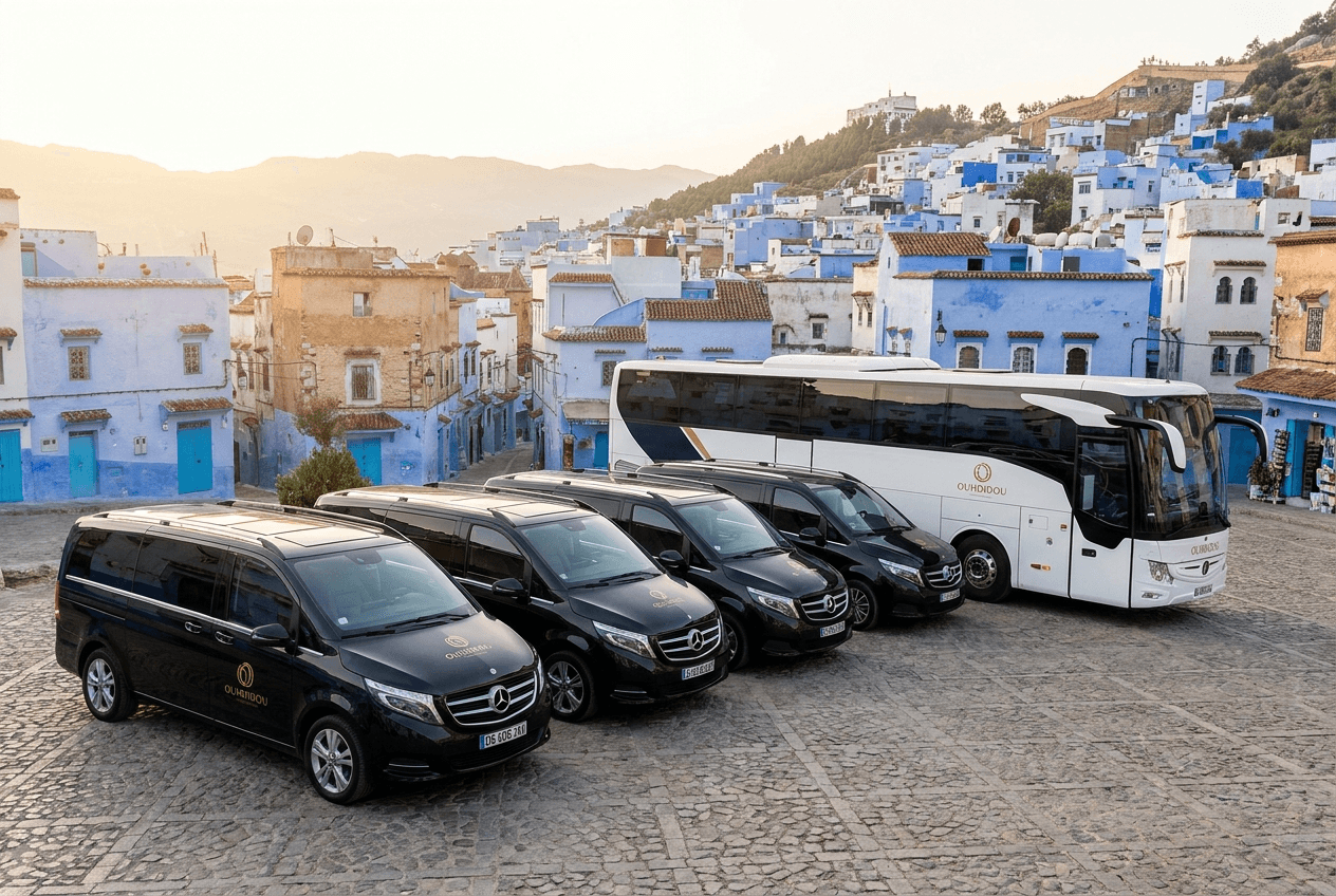 Ouhdidou premium fleet lined up in Morocco